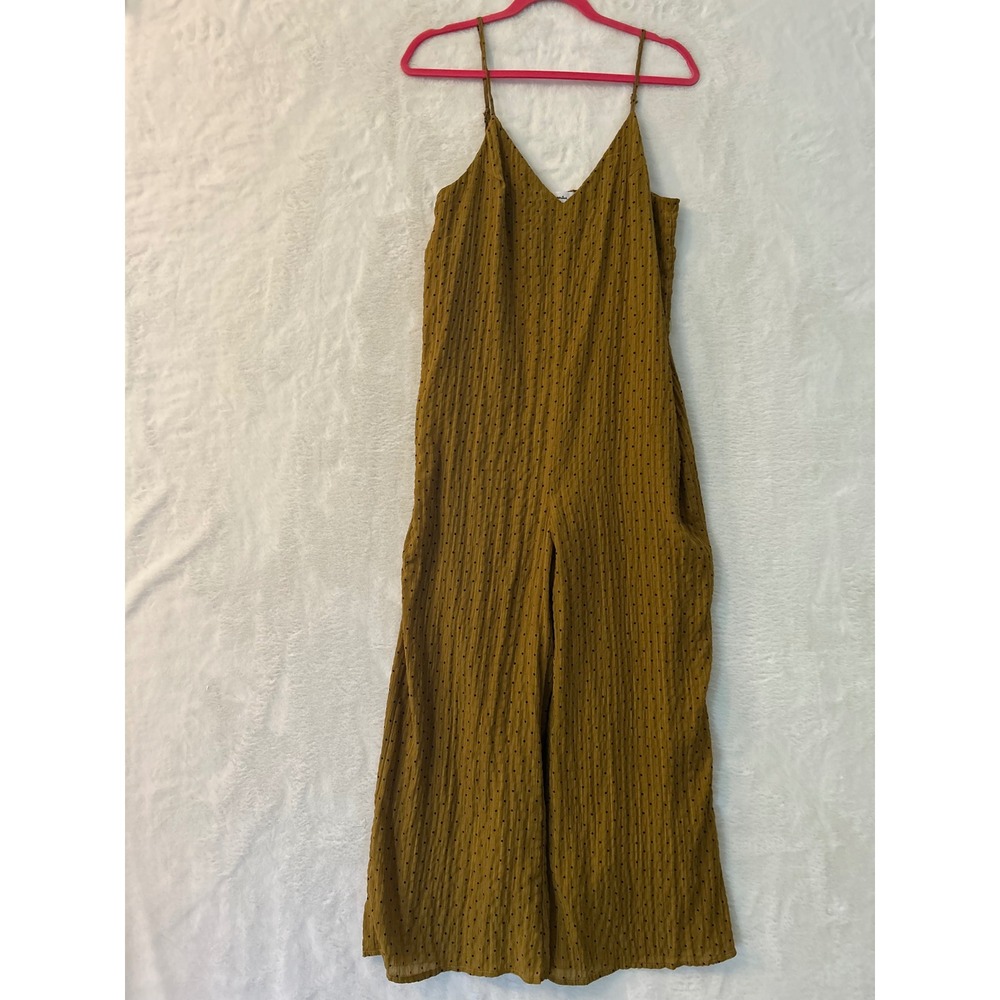 Vernacular Mustard Yellow Polka‎ Dot Wide Leg Jumpsuit Sleeveless Small